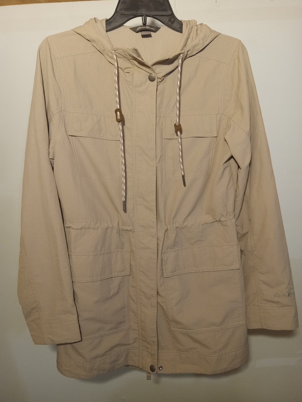 Eddie Bauer Tan Hooded Utility Jacket